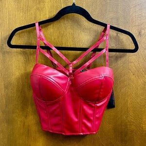 Red Bustier Top